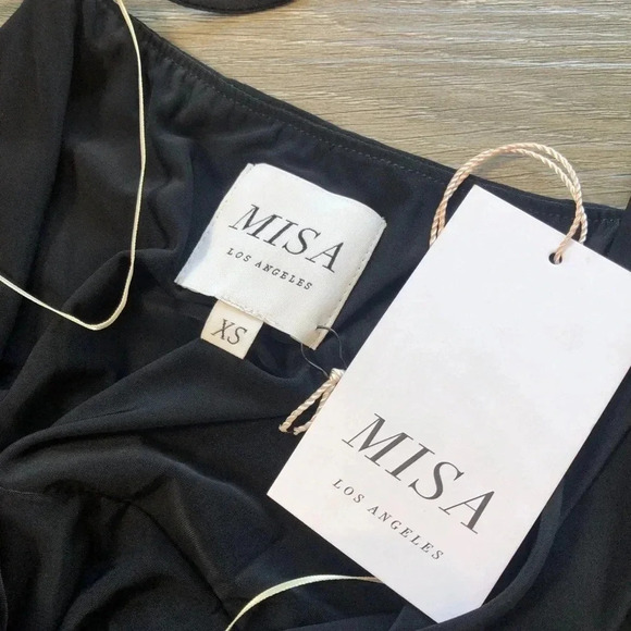 Misa Los Angeles Domino Vneck Knot Front Tie Womens Maxi Dress Size XS - Picture 5 of 9